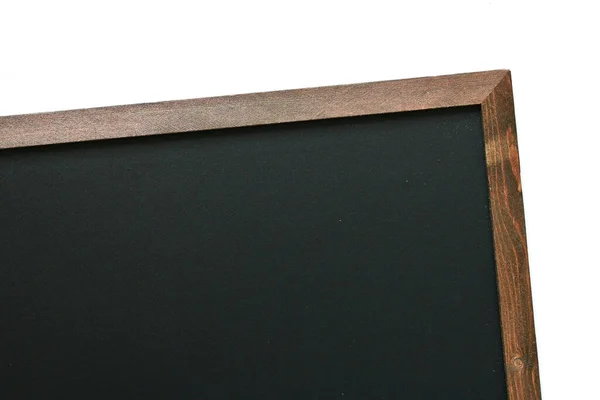 Κενό Καθαρό Νέο Chalkboard Ξύλινο Πλαίσιο Απομονώνονται Λευκό Φόντο Μαυροπίνακα — Φωτογραφία Αρχείου