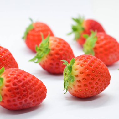 beautiful fresh red strawberry isolated on white background
