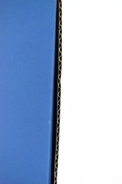 Beyaz Arkaplanda Izole Edilmiş Mavi Karton Kutu Tasarım Için Karton — Stok fotoğraf