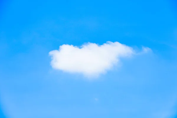 Bellissimo Cielo Blu Bianco Soffice Nuvola Singola Con Alba Mattino — Foto Stock