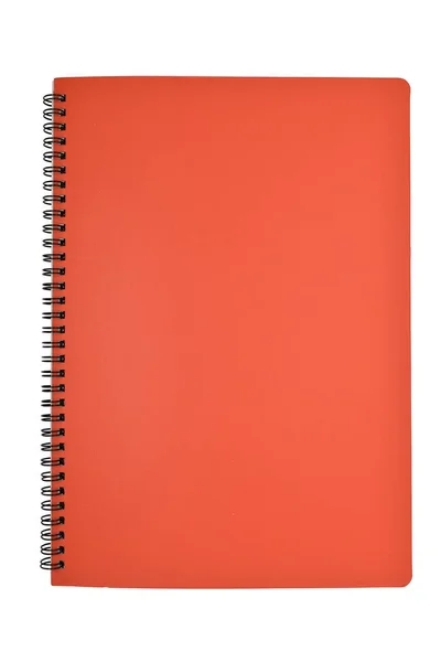 Notebook Laranja Isolado Fundo Branco — Fotografia de Stock