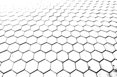 black and white hexagon silhouette texture background