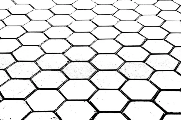 Black White Hexagon Silhouette Texture Background — Stockfoto