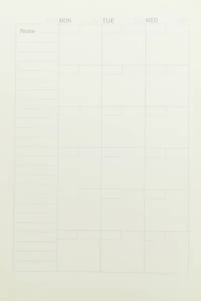 Felső Nézet Kép Nyitott Tervező Notebook Üres Oldal Bélelt Papír — Stock Fotó