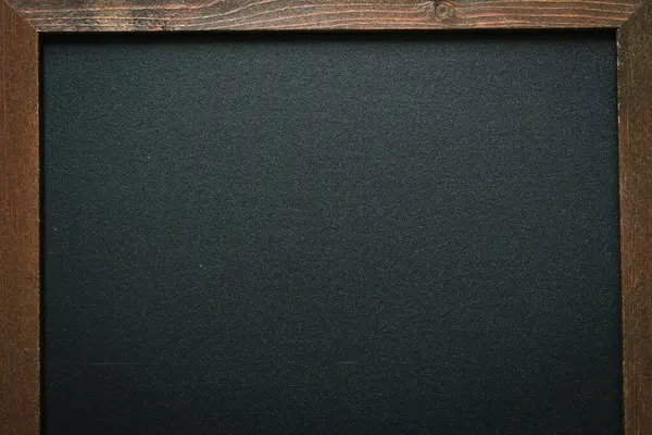 Κενό Καθαρό Νέο Chalkboard Ξύλινο Πλαίσιο Μαυροπίνακα Για Την Εκπαίδευση — Φωτογραφία Αρχείου