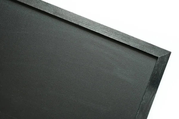 Blank Clean New Chalkboard Wooden Frame Isolated White Background Blackboard — Fotografia de Stock