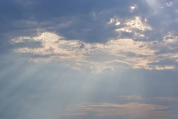 stock image beautiful blue sky and cloud with golden ray sunrise in the morning, natural background