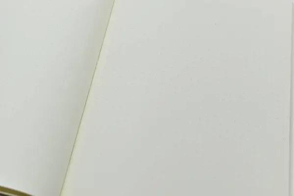Cerrar Imagen Vista Superior Cuaderno Abierto Con Página Blanco Fondo —  Fotos de Stock