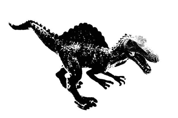 Sagoma Dinosauro Isolata Sfondo Bianco Modello Giocattolo Spinosauro — Foto Stock