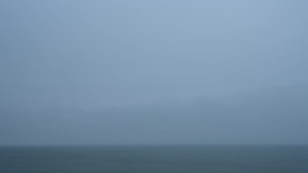 Szene Des Meeres Vor Dem Sturm Natürlicher Hintergrund Mit Blauem — Stockvideo