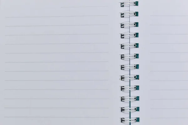 Вид Зверху Зображення Відкритого Ноутбука Порожньою Сторінкою Підкладкою Фону Текстури — стокове фото
