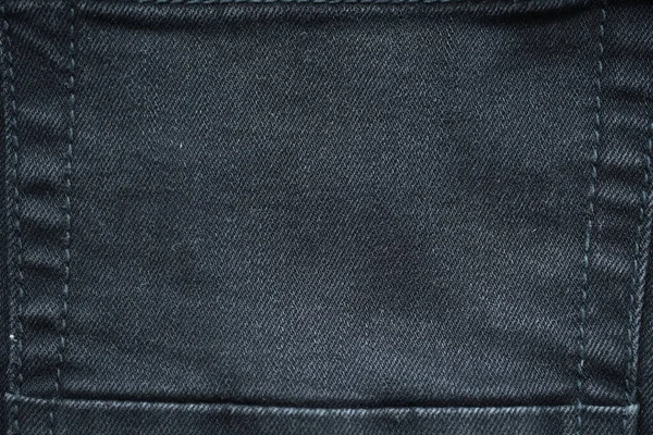 Nero Denim Texture Abbigliamento Sfondo Tessile Pantaloni Moda — Foto Stock