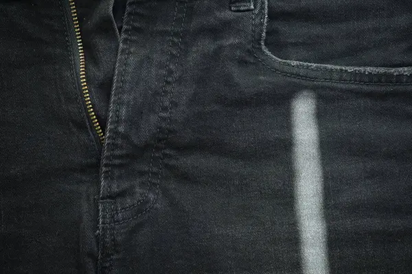 Black Danim Texture Background Textile Jeans Fashion Clothing Design — Stock Photo, Image