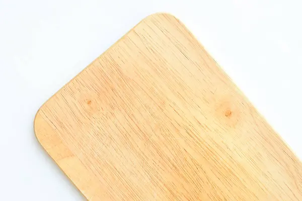wooden cutting board isolated on white background, plank wood in the kitchen