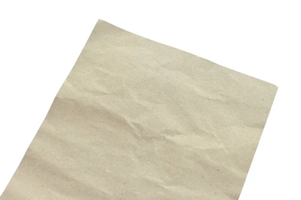 Leere Braune Papierstruktur Isoliert Auf Weißem Hintergrund Alte Seite Zum — Stockfoto