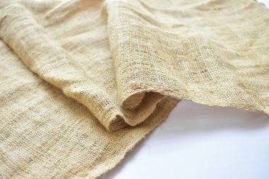 kahverengi çuval bezi dokusu arka plan, buruşuk çuval kumaş tasarımı için tekstil