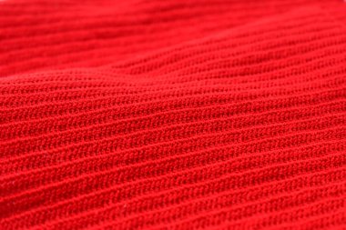 kırmızı yün örgü iplik dokusu, yün kumaş arkaplan