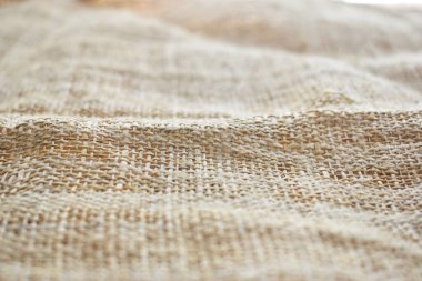 kahverengi çuval bezi dokusu arka plan, buruşuk çuval kumaş tasarımı için tekstil