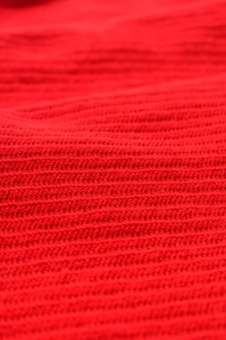 kırmızı yün örgü iplik dokusu, yün kumaş arkaplan