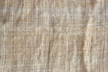 kahverengi çuval bezi dokusu arka plan, buruşuk çuval kumaş tasarımı için tekstil