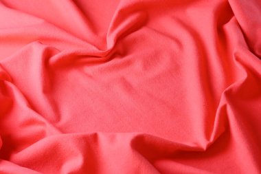 kırmızı kalp dokusu kumaş kumaş, soyut resim moda giysisi tasarımı için sevgililer günü arkaplanı.