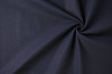 Kumaş tekstil endüstrisinin siyah pamuk dokusu, moda bezi tasarımı için soyut koyu görüntü