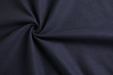 Kumaş tekstil endüstrisinin siyah pamuk dokusu, moda bezi tasarımı için soyut koyu görüntü