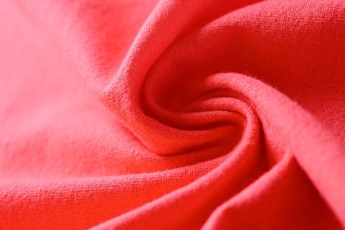 kumaş dokusunun kırmızı rengi, moda bezi tasarımı için soyut resim