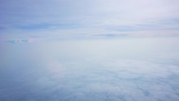 Schöne Landschaft Blauer Himmel Mit Weißen Wolken Blick Auf Das — Stockvideo