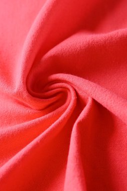 Kumaş kumaşın kırmızı dokusu, moda bezi tasarımı için soyut görüntü