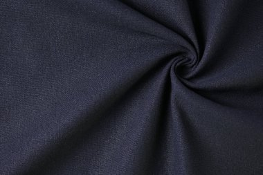 Kumaş tekstil endüstrisinin siyah pamuk dokusu, moda bezi tasarımı için soyut koyu görüntü