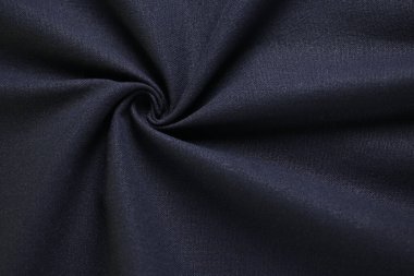 Kumaş tekstil endüstrisinin siyah pamuk dokusu, moda bezi tasarımı için soyut koyu görüntü