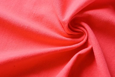 Kumaş kumaşın kırmızı dokusu, moda bezi tasarımı için soyut görüntü