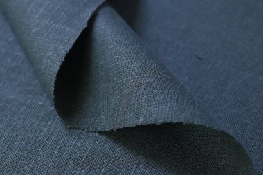 Koyu gri kenevir doğal kumaş kumaş rengi; Tekstil moda soyut arkaplan kaba dokusu