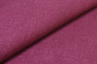 Kırmızı kenevir doğal kumaş kumaş rengi, tekstil modasının kaba dokusu soyut arkaplan