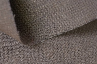 drak kahverengi kenevir viskoz doğal kumaş kumaş kumaş rengi, tekstil moda soyut arkaplan kaba dokusu