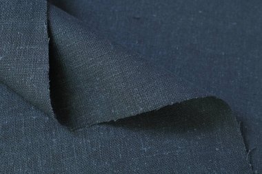 Koyu gri kenevir doğal kumaş kumaş rengi; Tekstil moda soyut arkaplan kaba dokusu