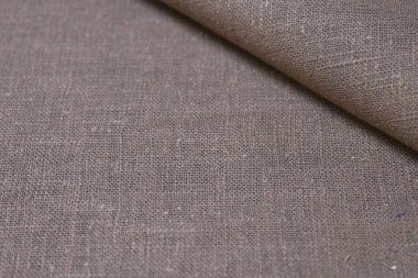 drak kahverengi kenevir viskoz doğal kumaş kumaş kumaş rengi, tekstil moda soyut arkaplan kaba dokusu