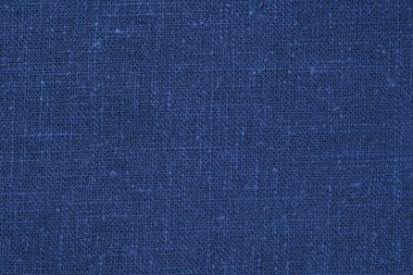 Mavi kenevir doğal kumaş kumaş rengi, tekstil moda soyut arka planının kabataslak kumaşı.