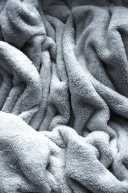 Gri yumuşak yumuşacık battaniye tekstili