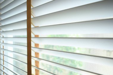 white window blinds in home, object for decorate interior of house