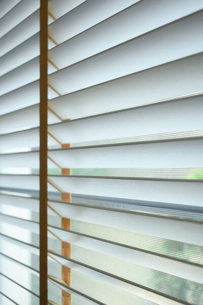 white window blinds in home, object for decorate interior of house