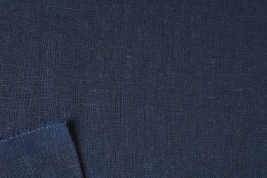 Siyah kenevir doğal kumaş kumaş rengi, tekstil modasının kaba dokusu soyut arkaplan