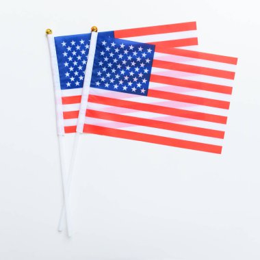 Beyaz arka planda izole Amerikan dalgası dokusu, ABD