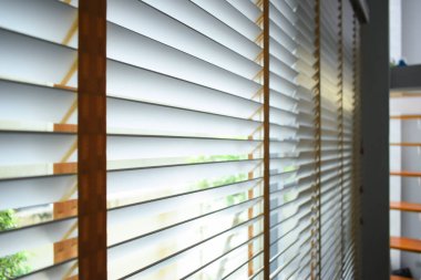 white window blinds in home, object for decorate interior of house