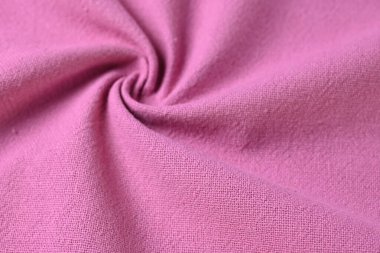 Kumaş tekstil endüstrisinin pembe pamuk dokusu rengi, moda bezi tasarımı için soyut görüntü