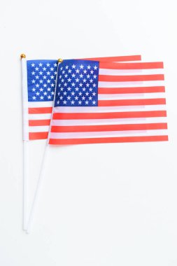 Beyaz arka planda izole Amerikan dalgası dokusu, ABD