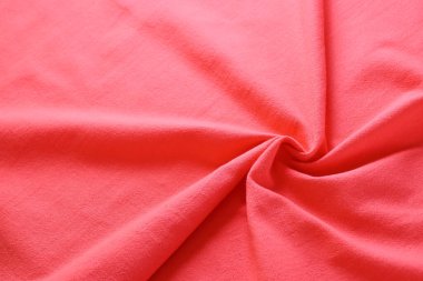 Kumaş kumaşın kırmızı dokusu, moda bezi tasarımı için soyut görüntü