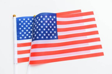 Beyaz arka planda izole Amerikan dalgası dokusu, ABD