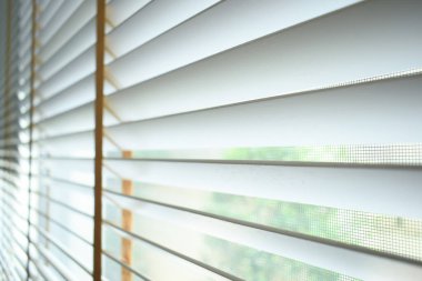 white window blinds in home, object for decorate interior of house